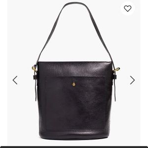 Madewell AA111 The Transport Bucket Bag Crossbody Black Medium